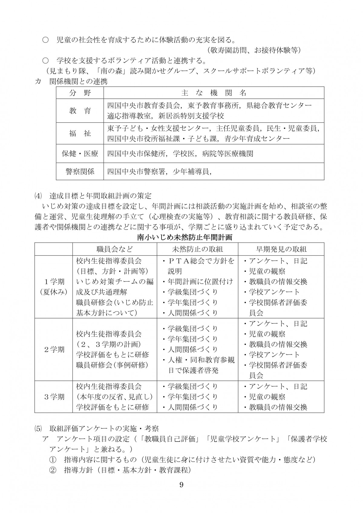 R7改訂 南小 学校いじめ防止基本方針平時からの備え9